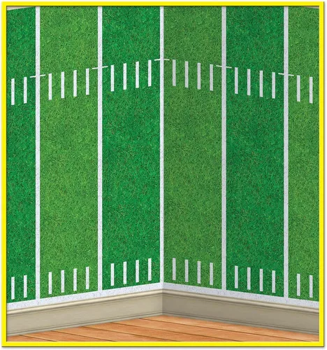 Miniatura 10 de Beistle Telones de fondo de campo de fútbol, 4 x 30 pies, paquete de 2 - Telón de fondo para fiestas, fondo de fotos, cubierta de pared fácil