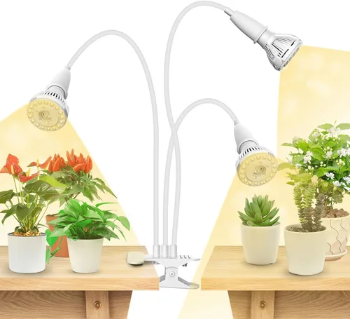 Miniatura 9 de SANSI Luces LED de Cultivo para Plantas de Interior, 300W Espectro Completo Luz de Cultivo con Clip de Cuello de Cisne con Tecnología Cerámica, 20W