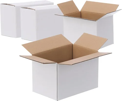 Miniatura 7 de FARRAY Cajas de envío de 4 x 4 x 4 pulgadas (tamaño interior), paquete de 50 cajas de cartón corrugado de papel kraft resistentes para embalaje por