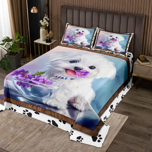 Miniatura 11 de Erosebridal Juego de colcha de gato rosa, tamaño individual para niñas, gris y negro, juego de ropa de cama para niños y niños, lindo juego