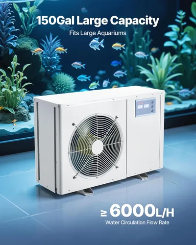 Miniatura 4 de VEVOR Enfriador de acuario de 150 galones, enfriador de agua de 1/2 HP para hidroponía, enfriamiento rápido para pecera, ajolote, arrecife de coral