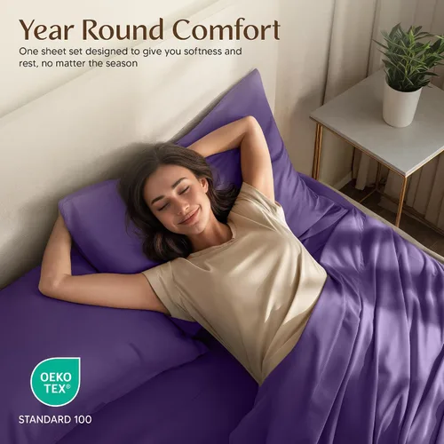 Miniatura 112 de Utopia Bedding Juego de sábanas Queen – Sábanas de 4 piezas para cama tamaño Queen, microfibra suave y transpirable, incluye 1 sábana bajera, 1 Gris