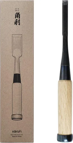 Miniatura 14 de KAKURI Cincel japonés de madera para carpintería 1" (24mm), hecho en JAPÓN, Cincel japonés profesional Oire Nomi (forjado a mano), hoja de acero