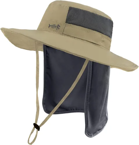 Miniatura 31 de BASSDASH Sombrero de pesca solar UPF 50+ resistente al agua con solapa desmontable para el cuello