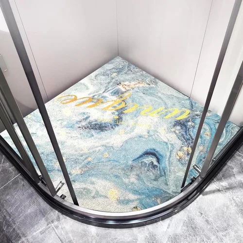 Miniatura 10 de Alfombrilla de ducha antideslizante para esquina con agujeros de drenaje, alfombrilla de ducha de loofah de PVC, alfombrilla de baño de secado