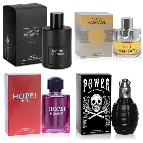 Miniatura 20 de AFLUXE Colonia para hombre Set 4 conjuntos combinados (717SexyM/BlueD Paris/AQUA CEO/Versátil) Eau De Parfume/Toilette Spray Natural cada 100ML