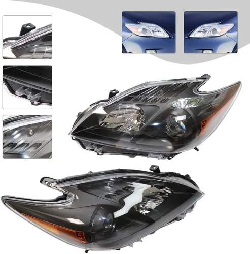 Miniatura 4 de Conjunto de faros delanteros para Toyota Prius 2010 2011 Premium Base Hatchback faro delantero izquierdo reemplazo del lado del conductor, carcasa