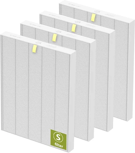 Paquete de 4 filtros de repuesto C545 True HEPA S compatibles con purificador de aire Winix C545, B151, P150, 9300, filtro Ture HPEA S solamente,