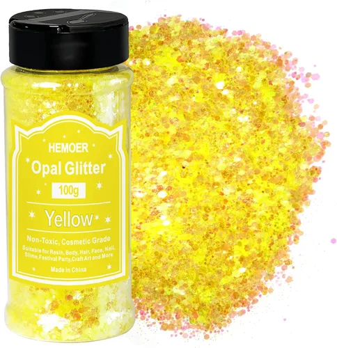 Miniatura 21 de HEMOER Purpurina Gruesa Holográfica, 12 Colores de Lentejuelas Brillantes, Conjunto de Purpurina de Poliéster Exclusivo Mixto para Resina Epoxi