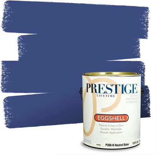 Miniatura 42 de Prestige Paints. - Base y pintura para exteriores en un solo galón, 1 galón. plano, comparable con Sherwin Williams Topsail. SW159-azul hechizante.