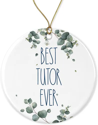 DiandDesignGift Adorno de tutor, adorno para el mejor tutor, adorno de Navidad, regalo para tutor, regalo de cumpleaños, aniversario, adorno de