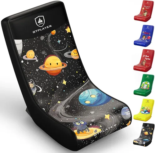 GTPLAYER Silla Mecedora de Piso para Gaming – Silla Mecedora de Piso para Juegos con Limitador de Ángulo, Asiento de Juego Compacto y Ligero, Patrón