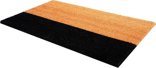 Miniatura 3 de Fab Habitat Felpudo Moderno Antideslizante - Duradero, Delgado - Fibra de Coco Natural y Caucho - Entrada, Puerta Principal, Porche, Patio - Black