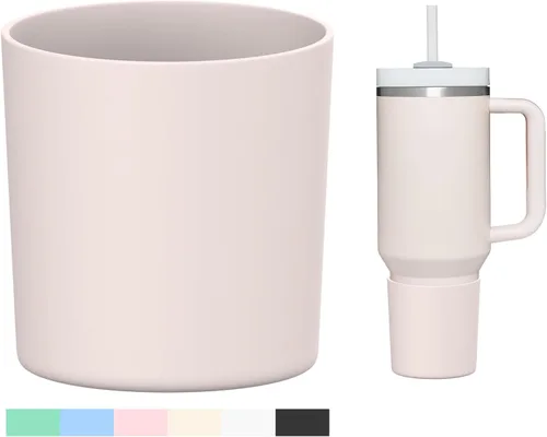 Miniatura 16 de WUQID Bota de silicona superior compatible con Stanley Quencher H2.0 e IceFlow Flip y ProTour de 40oz 30oz 20oz 14oz, se ajusta al mismo diámetro
