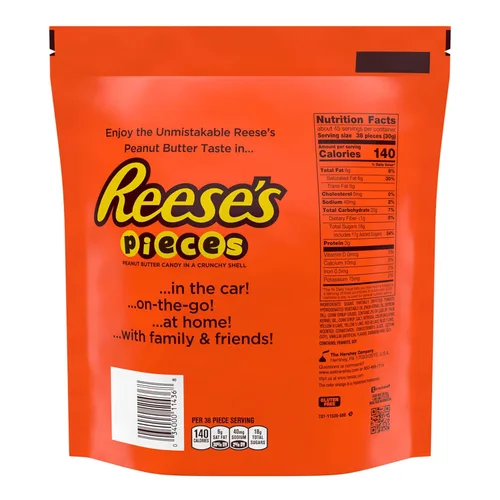 Miniatura 2 de Reese's Pieces - Mantequilla de maní en una cáscara crujiente, bolsa de golosinas a granel, 48 onzas