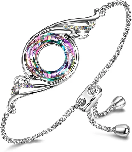 Miniatura 8 de Kate Lynn ♥ Pulsera de Phoenix Rise From the Ashes hecha con cristales de Austria, pulsera deslizante ajustable para mujer, empaquetada con caja