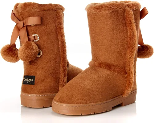 Miniatura 2 de bebe Girls Fur Trim Winter Boots with Back Lace Pom-Poms (ToddlerLittle GirlBig Girl)