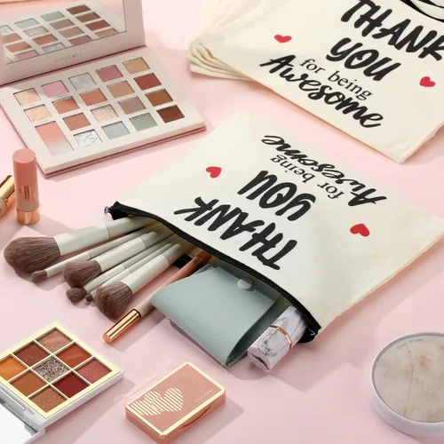 Miniatura 3 de Coume 12 Piezas Bolsa de Maquillaje de Agradecimiento para Mujeres, Regalo Inspirador de Apreciación para Compañera de Trabajo, Profesora