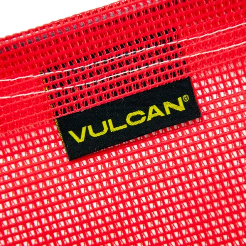 Miniatura 3 de VULCAN Bandera de seguridad con lazo de alambre, color rojo brillante, construcción de poliéster recubierto de vinilo, 18 x 18 pulgadas, paquete