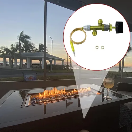 Miniatura 3 de MENSI Kit de válvula de control de seguridad de baja presión para chimenea de gas propano GLP, fogata, falla de llama, con ajuste