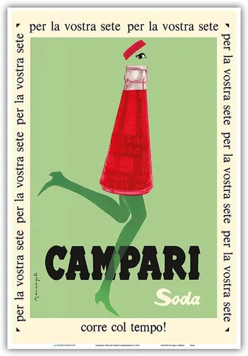 Miniatura 10 de Para tu sed (Per la Vostra Sete) - Campari Soda - Póster publicitario vintage por Franz Marangolo c.1950 - Impresión artística maestra (sin marco) 6
