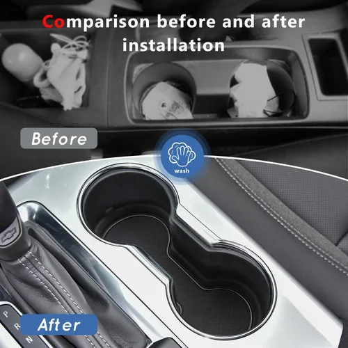 Miniatura 4 de Auovo Portavasos compatibles con accesorios Chevy Blazer 2019 2020 2021 2022 2023 2024 de silicona para decoración interior del automóvil