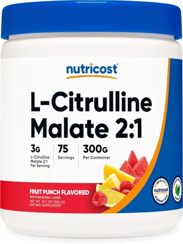 Miniatura 12 de Polvo de L-citrulina Nutricost L-Citruline Malate, 1
