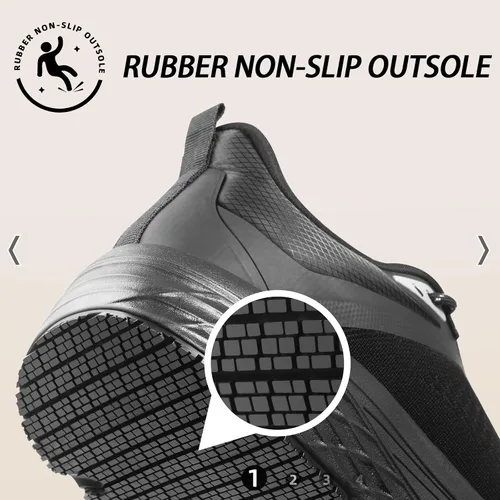Miniatura 3 de Zapatos de trabajo antideslizantes para hombres, zapatos de chef resistentes al agua para restaurante y servicio de alimentos, zapatos de trabajo