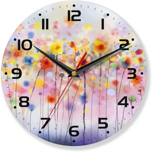 Miniatura 12 de Reloj de pared con pilas, reloj de pájaro para sala de estar, flores de acuarela, reloj de pared decorativo para sala de estar, dormitorio, baño