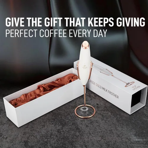 Miniatura 186 de Zulay Milk Boss Espumador de leche potente manual, hace espuma para latte, batidor para mezclar bebidas, café, miniespumador para capuchino, frappé