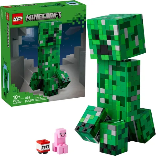 LEGO Minecraft The Creeper - Juguete de construcción para niños, juguete de Minecraft para niños y niñas, a partir de 10 años, decoración de