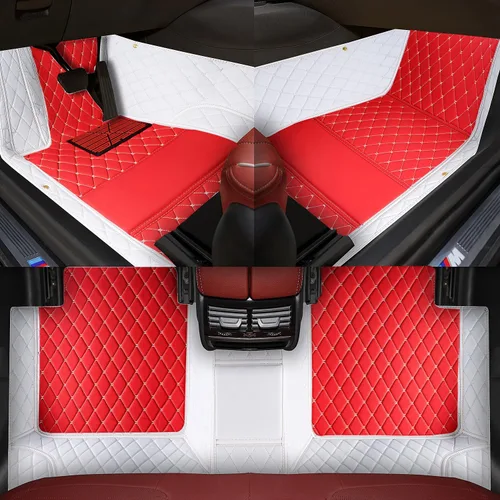 Miniatura 43 de Alfombrillas de lujo para todo tipo de clima, ajuste personalizado, rojo puro, juego de 4
