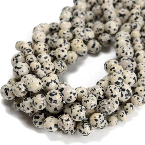 Miniatura 22 de 65 cuentas de jade blanco de 0.236 pulgadas, piedra natural, piedras preciosas redondas auténticas para hacer pulseras de bricolaje, joyas, cuerdas