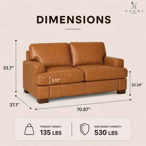 Miniatura 3 de Naomi Home Siggy - Silla decorativa de piel auténtica de 400 libras de capacidad, relleno de cojín de plumas de ganso para comodidad similar a una