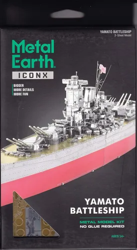 Miniatura 6 de Fascinations Metal Earth Premium Series Yamato Battleship 3D Kit de modelo de metal