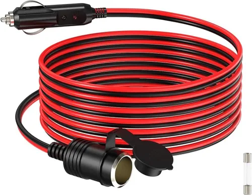 Miniatura 8 de ELFCULB Cable de encendedor de cigarrillos macho a macho, cable de extensión de enchufe de encendedor de cigarrillos de automóvil de 14 AWG 12 V