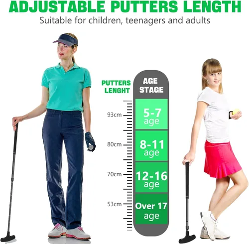 Miniatura 3 de Golf Putter, Golf Putters for Men & Women, Mini Putter, Club Golf Set, Bucket Golf Game, Two-Way Putters Includes Ball, Cup with Flag