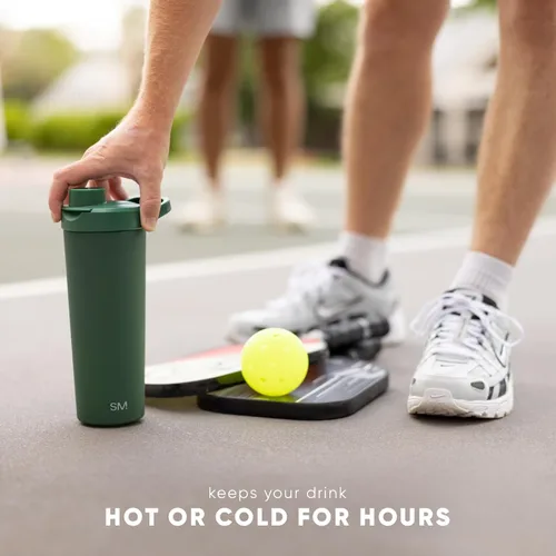 Miniatura 7 de Simple Modern - Botella mezcladora de acero inoxidable con bola, botella metálica aislada, para mezclas de proteínas, batidos y preentrenamiento