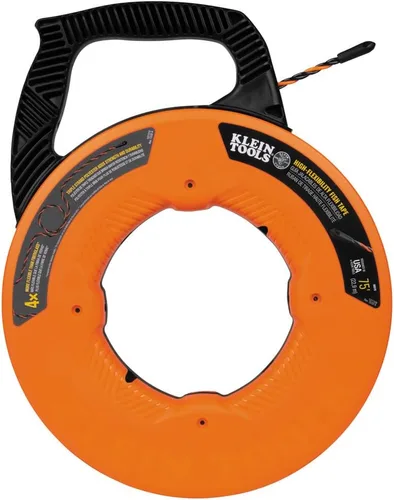 Miniatura 5 de Klein Tools 50375 Cinta de pescado de 75 pies, poliéster Hi-Flex, solución de tracción de cable eléctrico para flexibilidad y resistencia