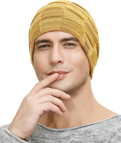 Miniatura 38 de Vgogfly Slouchy Beanie for Men Winter Hats for Guys Cool Beanies Mens Lined Knit Warm Thick Skully Stocking Binie Hat
