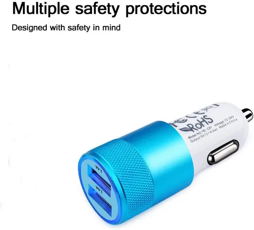Miniatura 8 de Cargador de coche, Sicodo 3.4A, paquete de 2 cargadores de puerto inteligente USB compatibles con iPhone 17 16 15 14 13 12 SE X 11 Pro, Pro Max