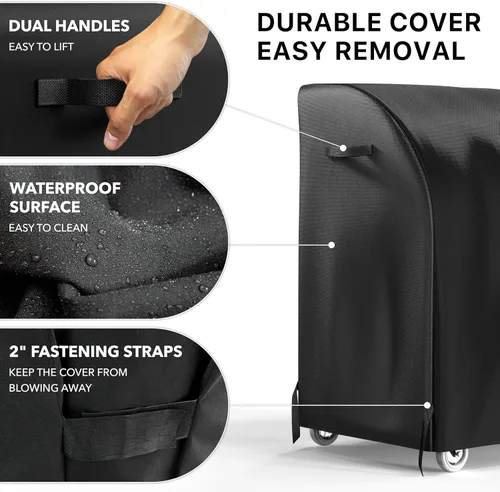 Miniatura 5 de Simple Houseware Cubierta para Parrilla de Gas BBQ de Servicio Pesado de 32 pulgadas, Poliéster 600D Impermeable, Resistente a la Intemperie