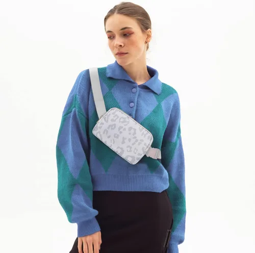 Miniatura 155 de Riñonera cruzada para mujeres y hombres, bolsa para cinturón para senderismo con correa ajustable, riñonera para correr, entrenamiento, deportes