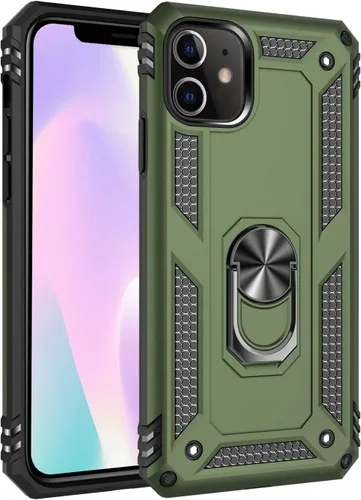 Miniatura 23 de 17 Pro - Funda de teléfono para hombre con anillo de soporte, armadura resistente de grado militar para iPhone 17 Pro, funda a prueba de golpes, Azul
