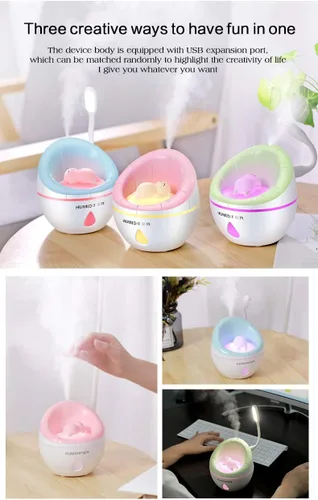 Miniatura 4 de Humidificador de sofá pequeño USB, mini humidificador frío de 13.8 onzas líquidas, volumen de agua, apagado con un solo toque para el hogar