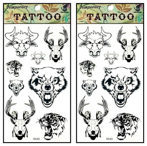 Miniatura 21 de Tatuajes de 2 hojas coloridas y hermosas flores de orquídea de jazmín rosa, temporales, tatuajes falsos de fantasía, moda para mujeres, pintura