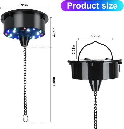 Miniatura 2 de Motor de Bola de Discoteca Giratoria NuLink de 6 RPM con Luz, Bolas de Espejo de Discoteca en Modo Dual para Discoteca Interior, DJ, Decoración