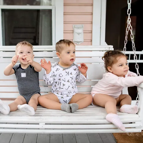 Miniatura 4 de Burts Bees Baby baby-girls Bodysuits 3-pack Long Short-sleeve One-pieces 100 Organic Cotton