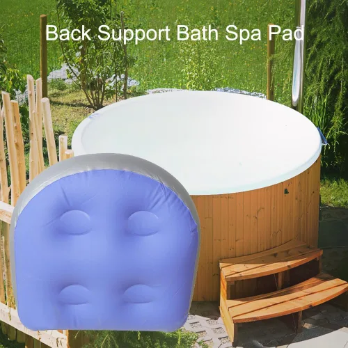 Miniatura 2 de Almohadilla de asiento elevador para spa y bañera de hidromasaje con ventosa, soporte de espalda para baño, cojín de masaje inflable suave, cómodo
