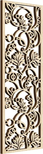 Miniatura 127 de 9 3/8"W x 24 3/8"H x 1/4"T Caspio Decorativos Paneles De Pared De Madera De Calado, Roble Rojo rojo (Red Oak)